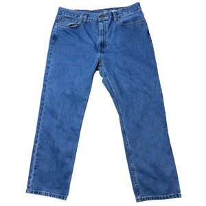Used George Mens Regular Fit Jeans Medium Wash Blue Denim Sz 36x29 Excellent Con